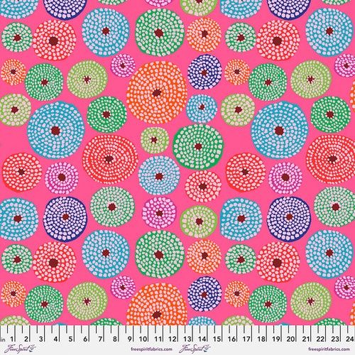 Kaffe Fasset Collective - Feb 23 per metre, Print: Disks - Pink