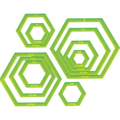 Hexagon Donut Set 3/8in-2in