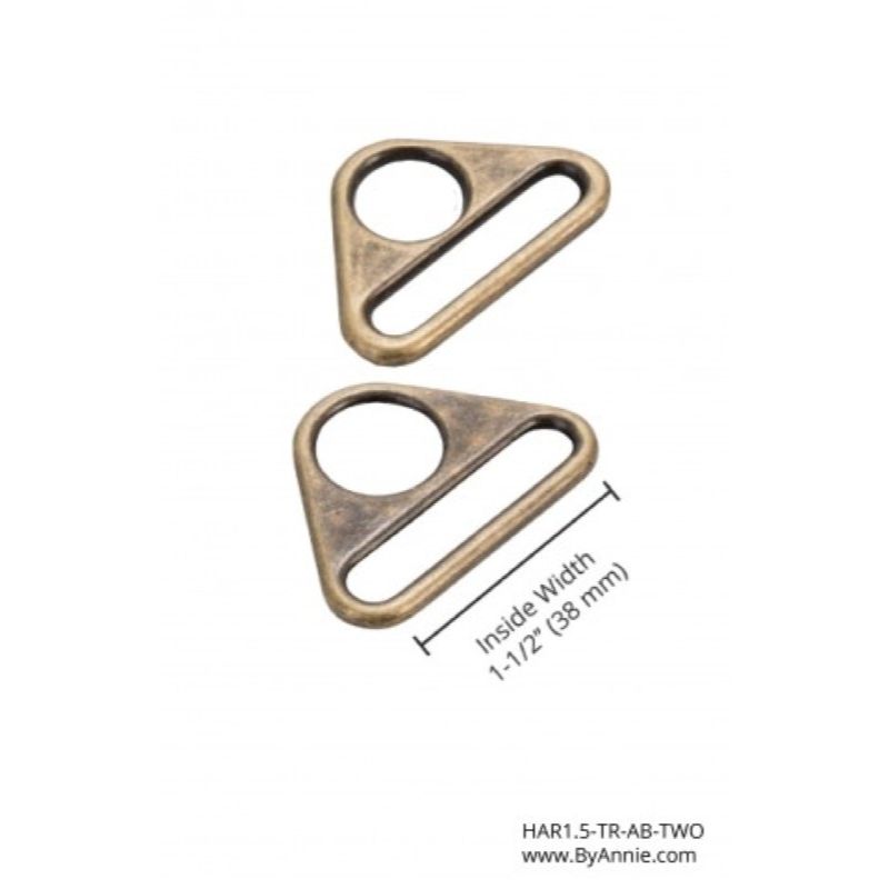 1.5-inch Triangle Rings - 2pk, Size/Colour: 1.5 inch  Antique Brass 2pk