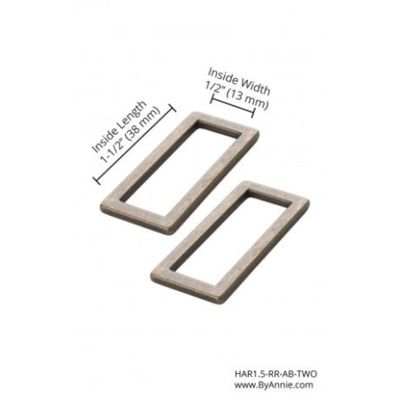 1.5-inch Rectangle Rings - 2pk