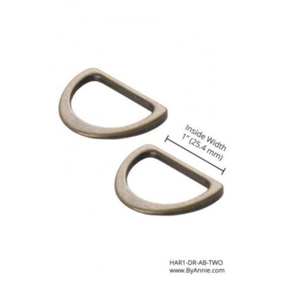1-inch D-Rings - 2pk
