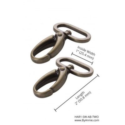 1-inch Swivel Snap Hooks - 2pk