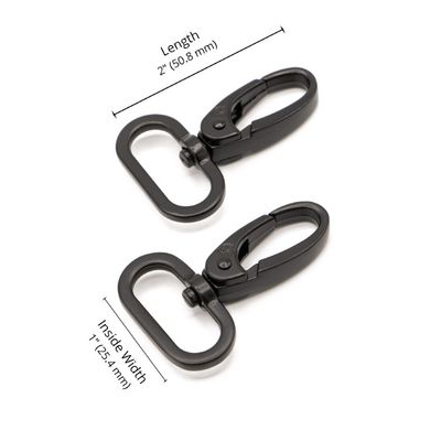 1-inch Swivel Snap Hooks - 2pk