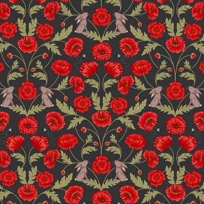 Poppies - per metre