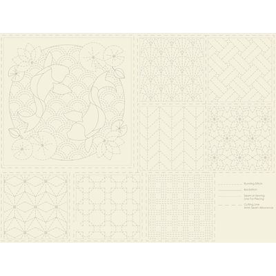 Sashiko Stitcheries Panels - Natural