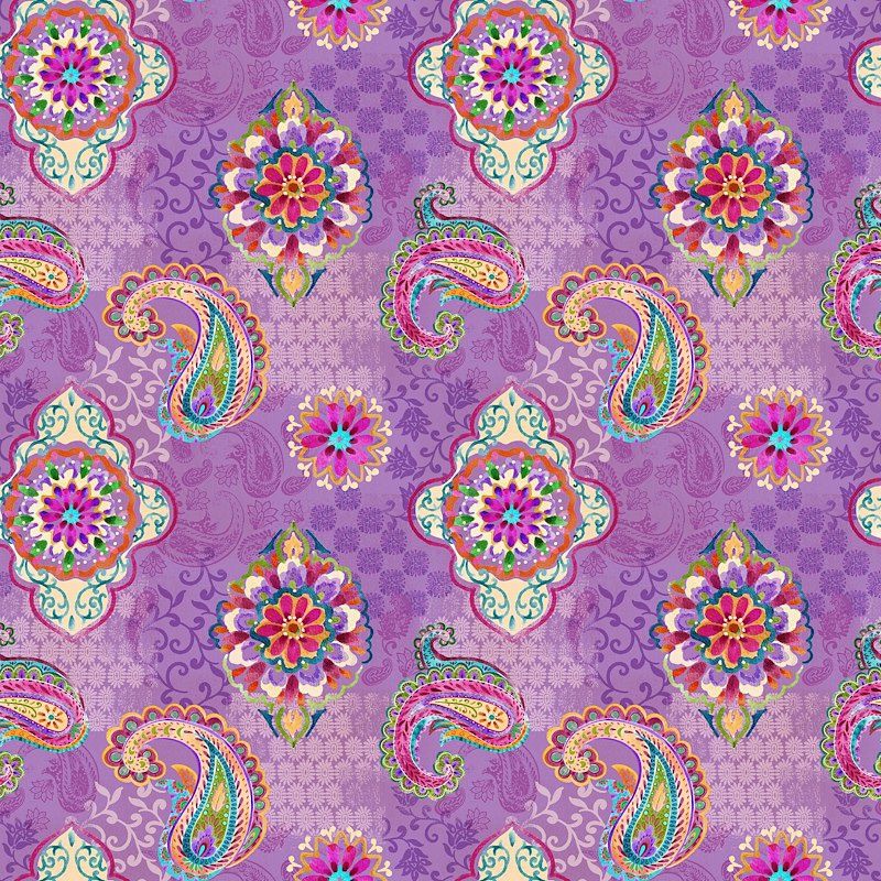 Petra - Lilac Paisley