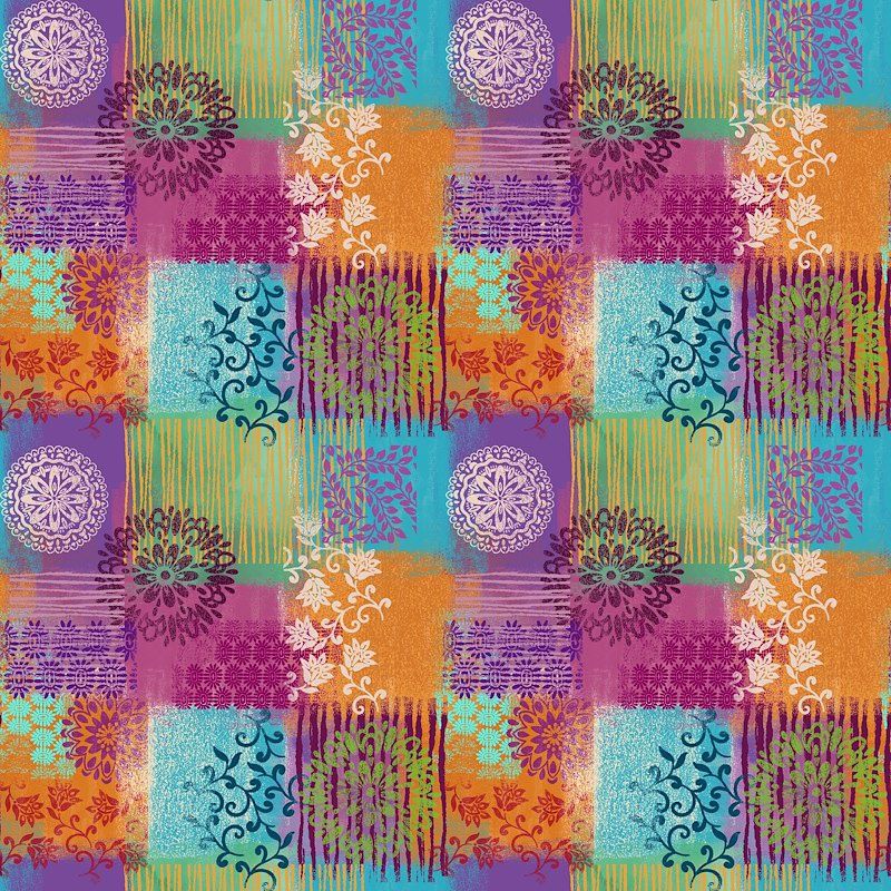 Petra - Orange Patchwork