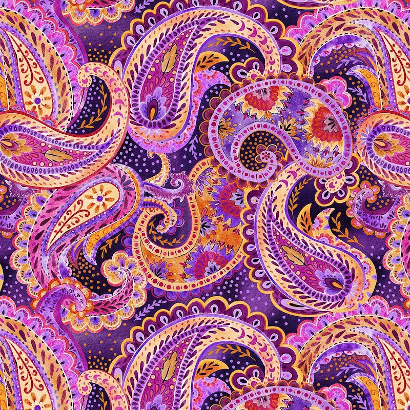 Petra - Purple Paisley