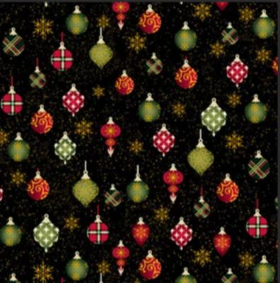 Charm Holiday Black metallic per metre