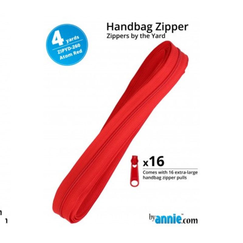 Zippers - By the Yard - 9 Colours, Colour: Atom Red