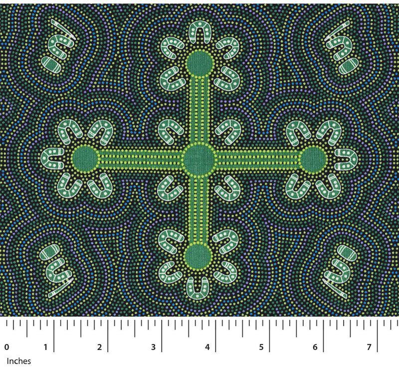 Ladies Dancing at Ceremony - Green per metre