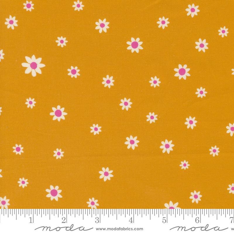 Maeve - Daisy Dot Golden per metre