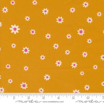 Maeve - Daisy Dot Golden per metre