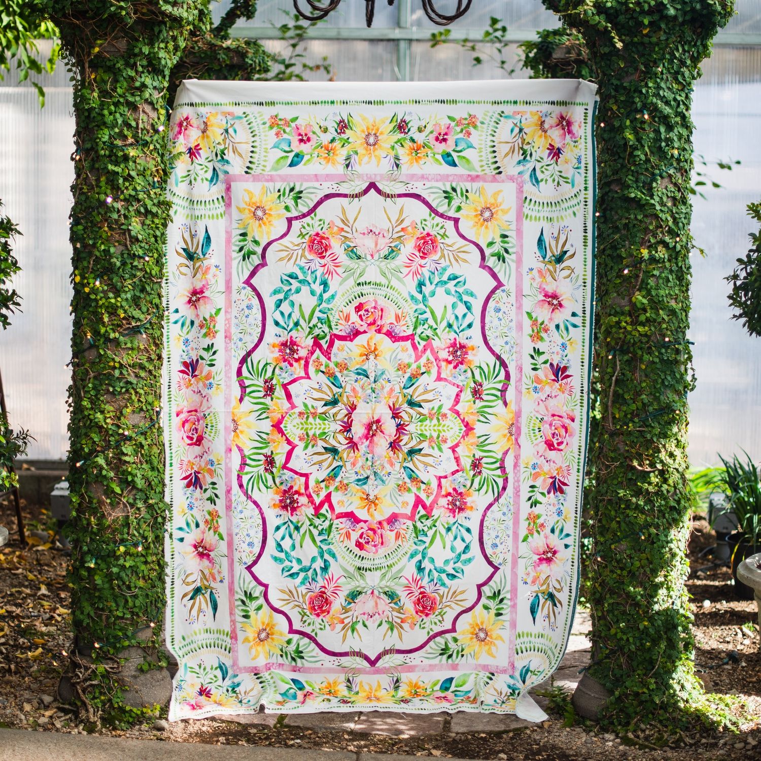Quilt Panel - Eufloria Superbloom - 60&quot; x 80&quot;