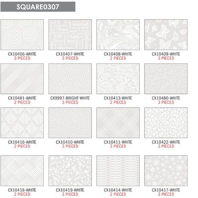 White Hot 10&quot; Squares - 42pcs