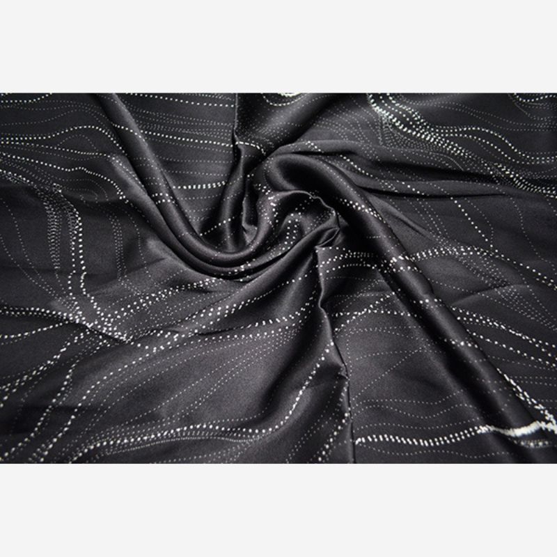 Sandhill Charcoal Silk Satin per metre