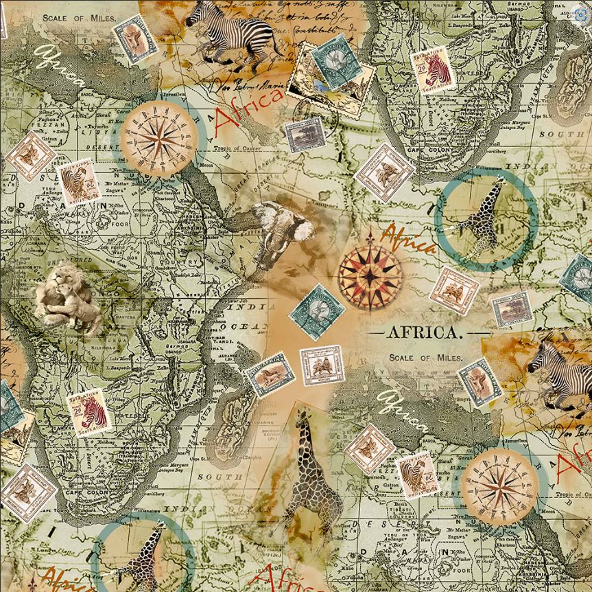 Serengeti Plains African Adventure Parchment per metre