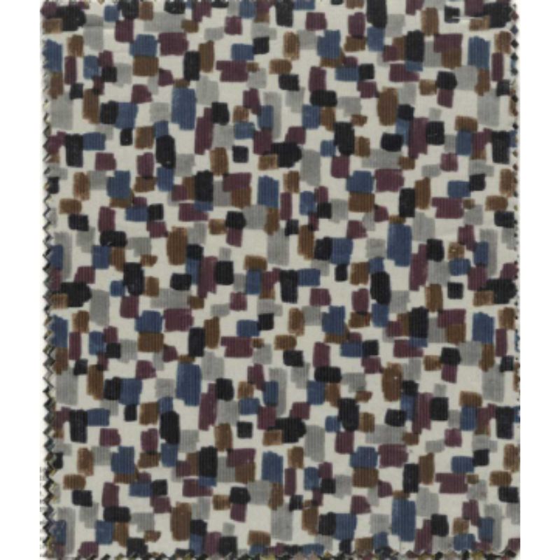 Corduroy Printed Cotton  Purple per metre