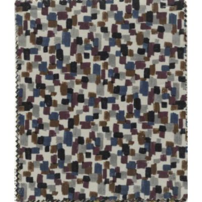 Corduroy Printed Cotton  Purple per metre