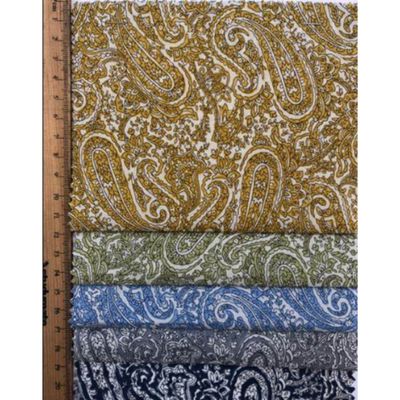 Paisley Grey Cotton per metre