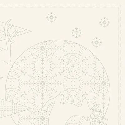 Christmas Sashiko Stitcheries - Natural