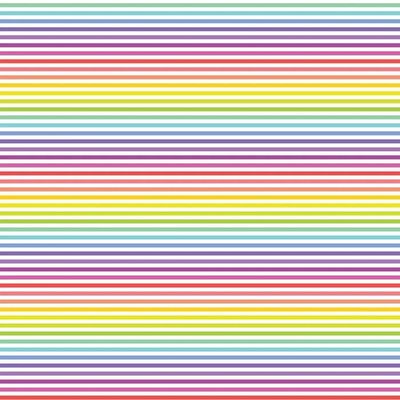 Bias 25mm - Stripe White Rainbow - per metre