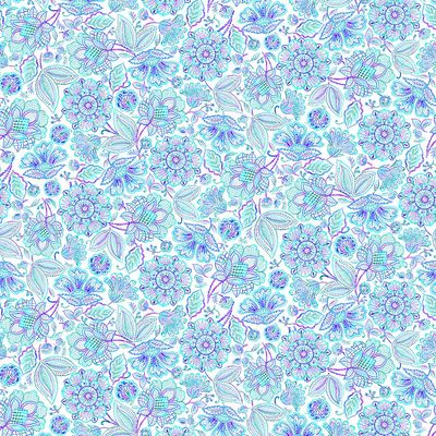 Indigo Garden - White per metre
