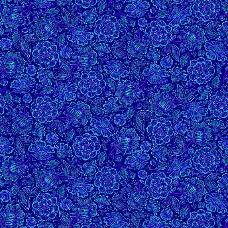 Indigo Garden - Royal per metre