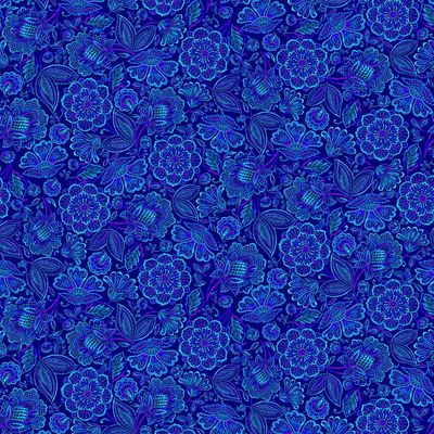 Indigo Garden - Royal per metre