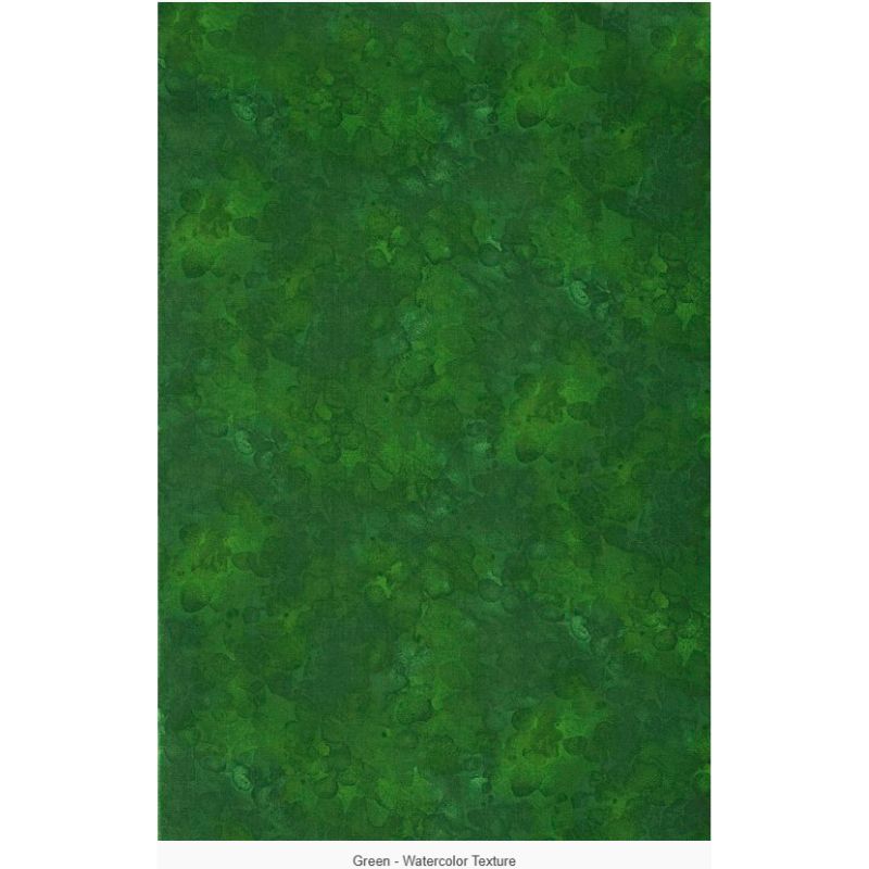 Watercolour Texture - Green per metre