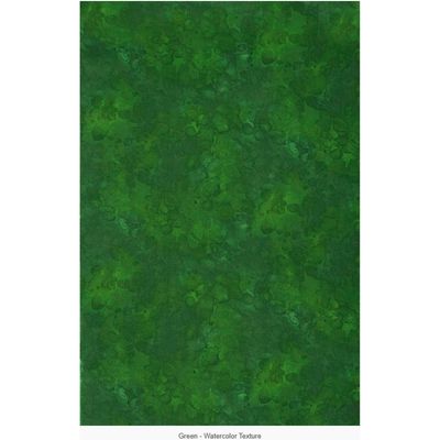 Watercolour Texture - Green per metre
