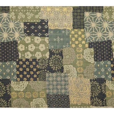 Sevenberry Gold Boro Patchwork per metre