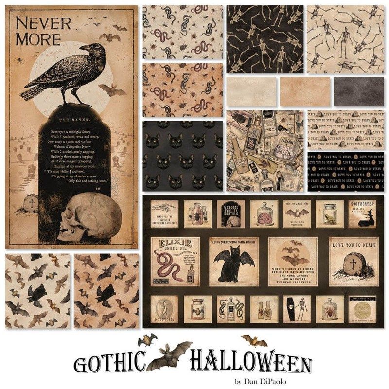 Gothic Halloween FQ Bundle + Panels
