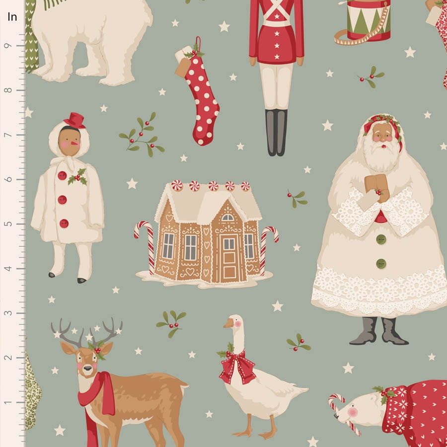 TILDA Merry Little Christmas - Winterfriends Duckegg per metre