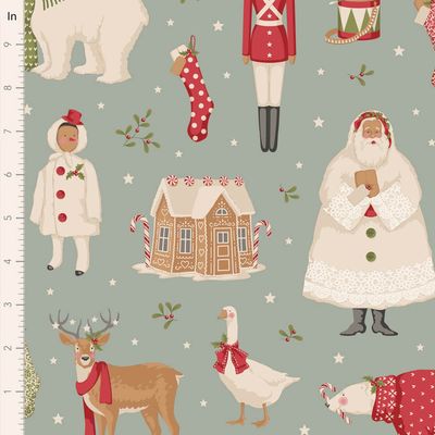 TILDA Merry Little Christmas - Winterfriends Duckegg per metre