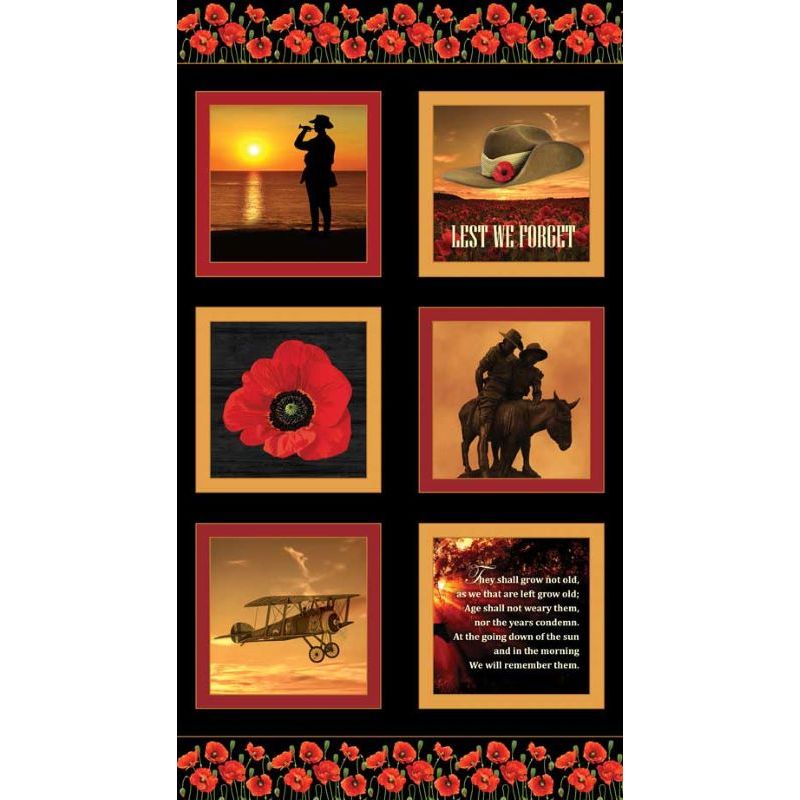 Remembering 24&quot; Block Panel ANZAC