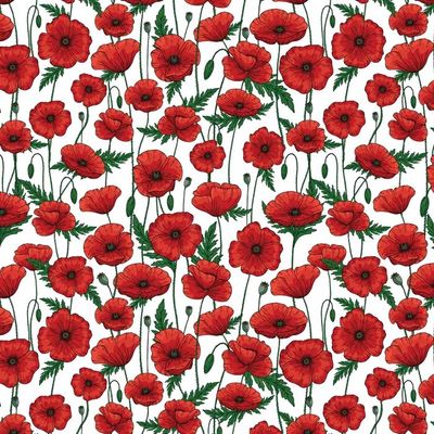 Nora&#39;s Nursery Poppies - per metre