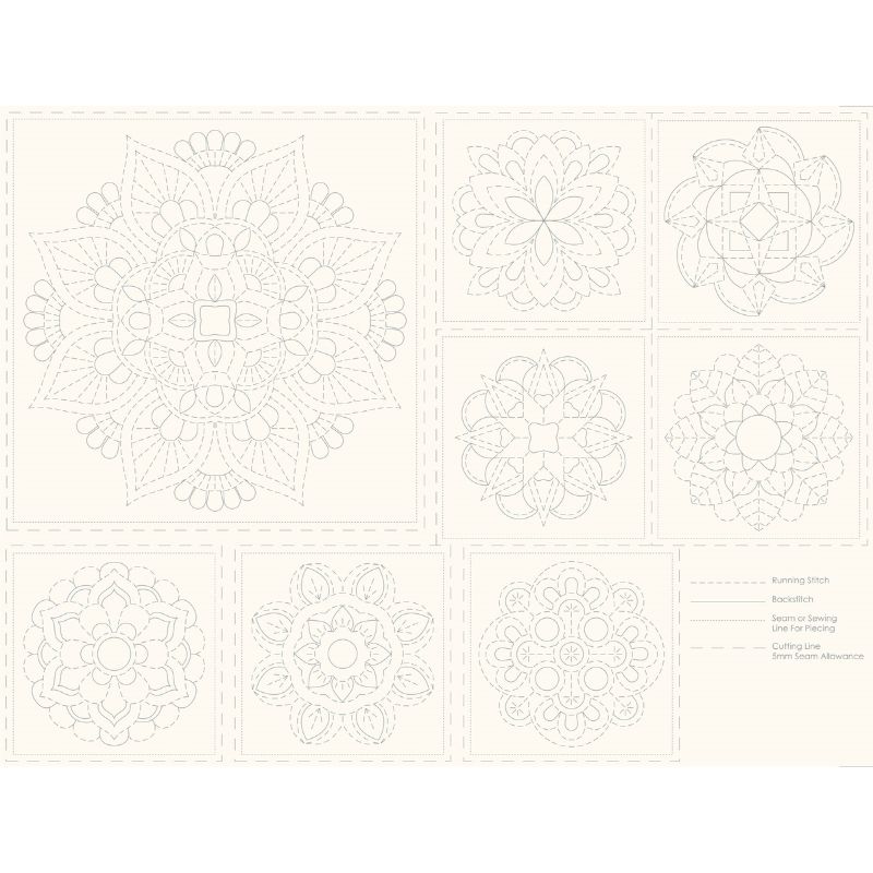 Mandala Sashiko Panel