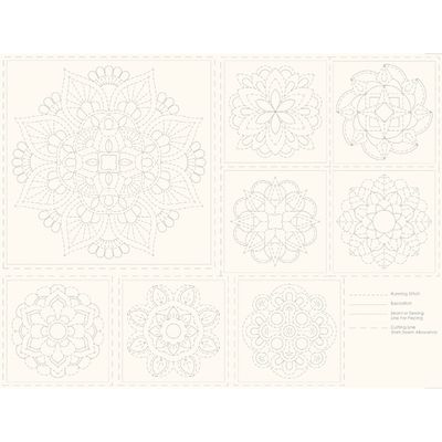 Mandala Sashiko Panel