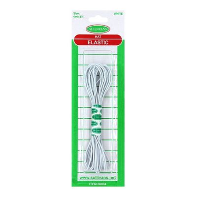 Hat Elastic - 4mm White