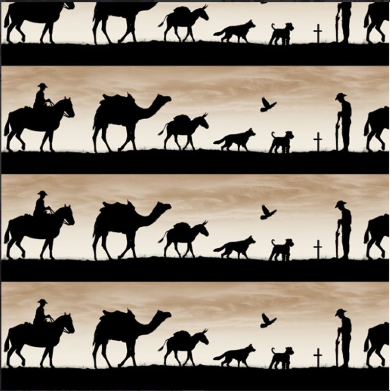 Animals of War Range - 3 Prints per metre, Name: Stripe