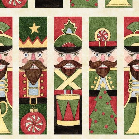 Nutcracker Christmas per metre, Style: 113