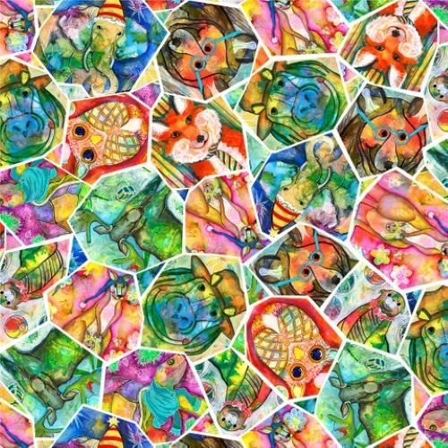 Party Animals - 3 Prints per metre, Colour: Animals PB4857MU
