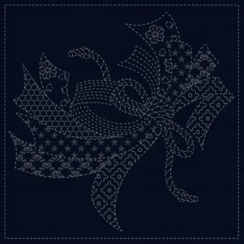 Sashiko Cloth Noshi - Navy