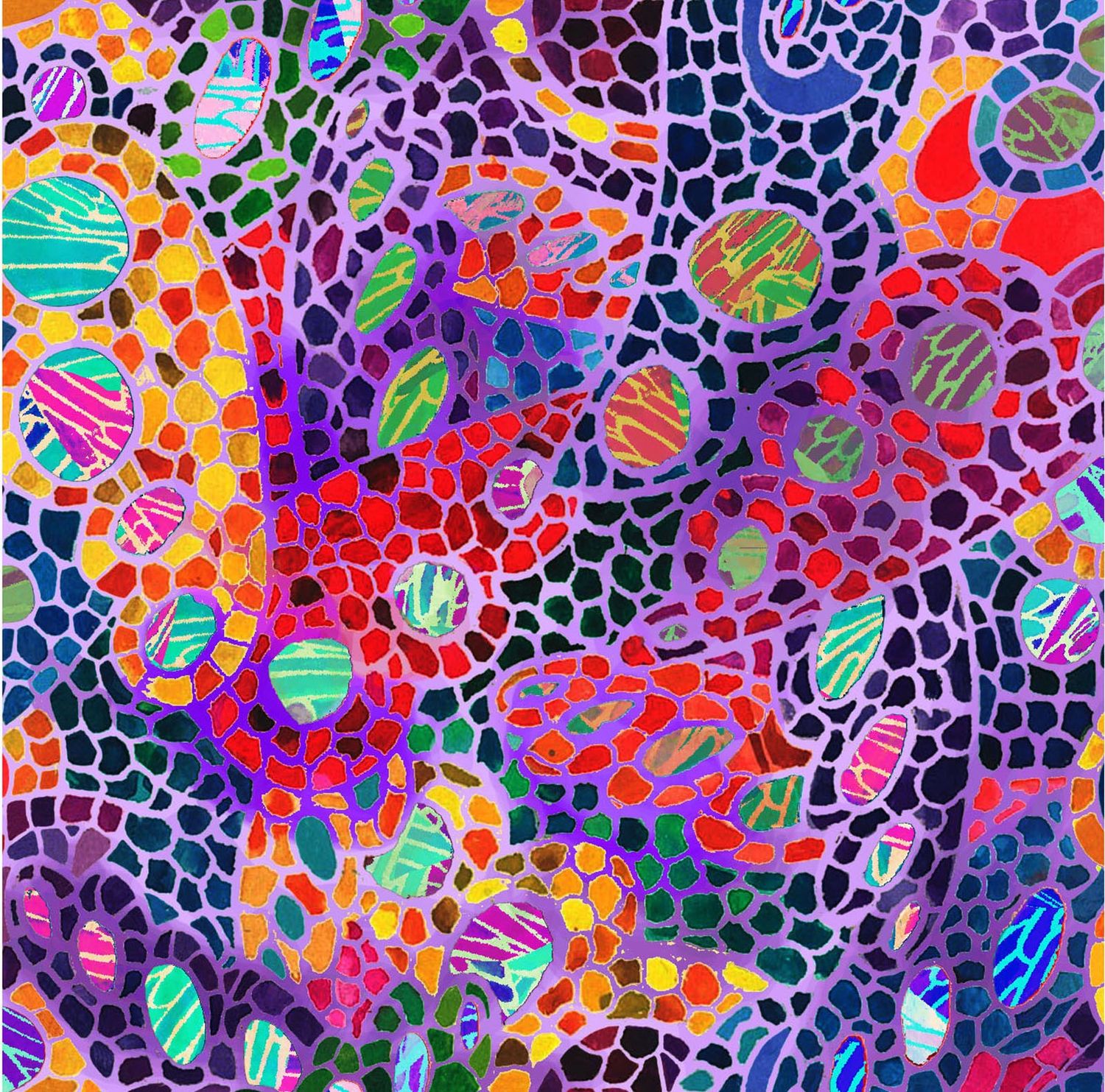 Butterfly Waltz per metre, Name: Mosaic Purple