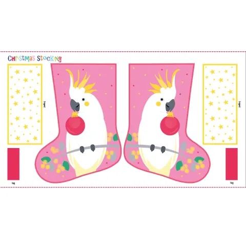 Festive Friends Christmas Stocking Panels, Style: Cockatoo
