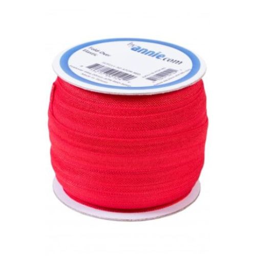 Fold-Over Elastic - 12 Colours price per metre, Colour: Atom Red
