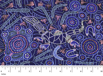 Man &amp; Goanna 2 Purple per metre