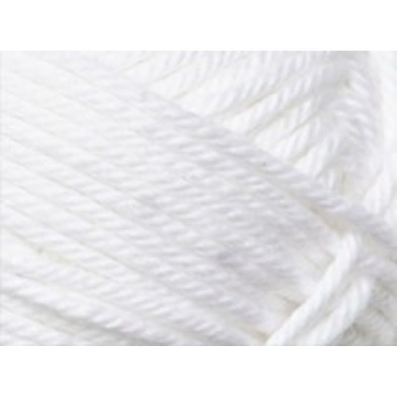 Patons Cotton Blend 8 ply 50g, Colour: White 0001