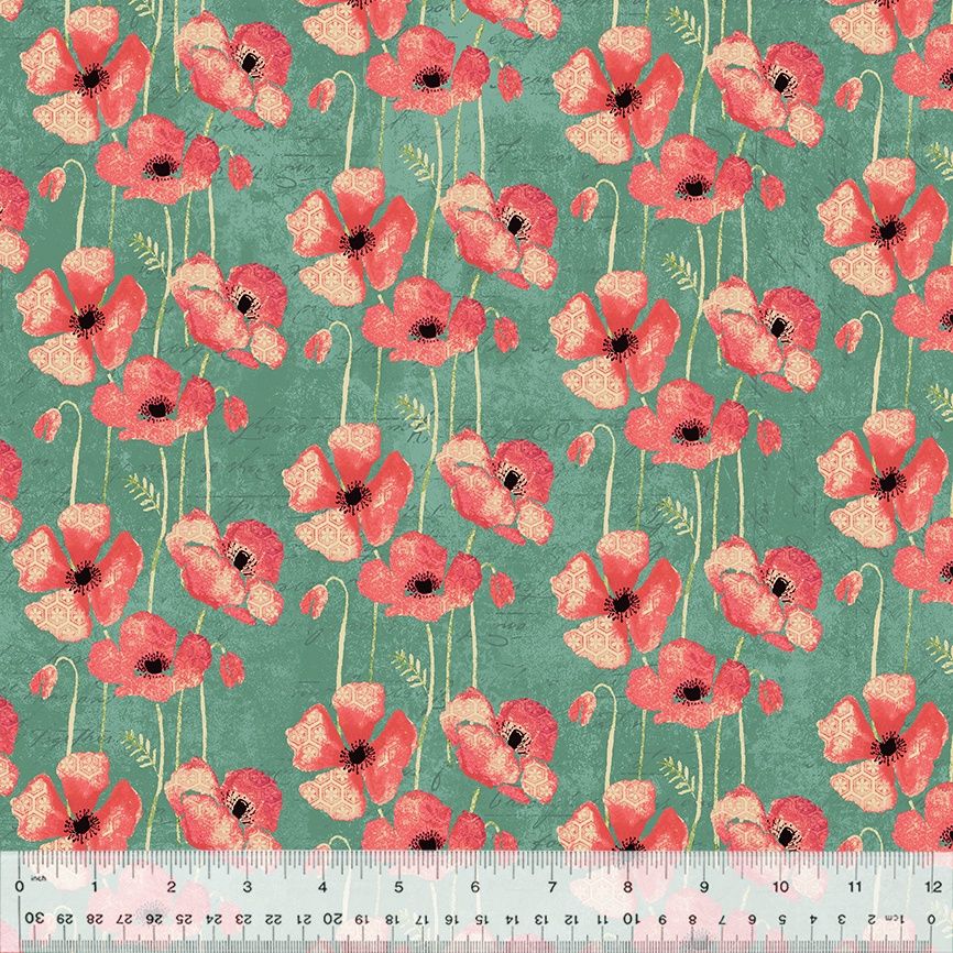 Poppy per metre, Print: Poppy Field 54-3